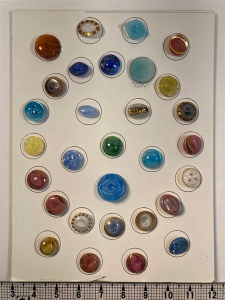 Lot Detail Moonglow Glass Buttons