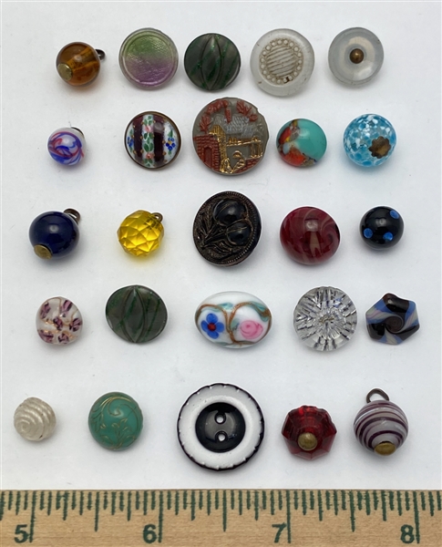 Old Glass Buttons