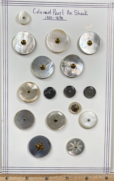 Pin Shank Pearl Buttons