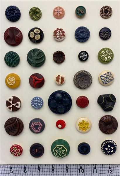 Buffed Celluloid Buttons