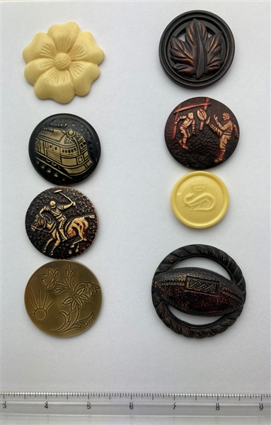 Group of One-Piece Thirties Buttons