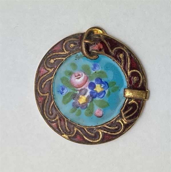 Enamel Button with Belt Border