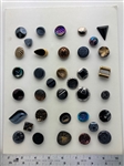 Black Glass Buttons