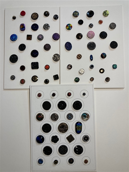 Black Glass Buttons