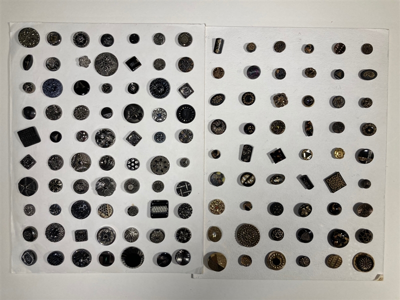 Black Glass Buttons