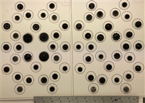 Pierced Black Glass Buttons