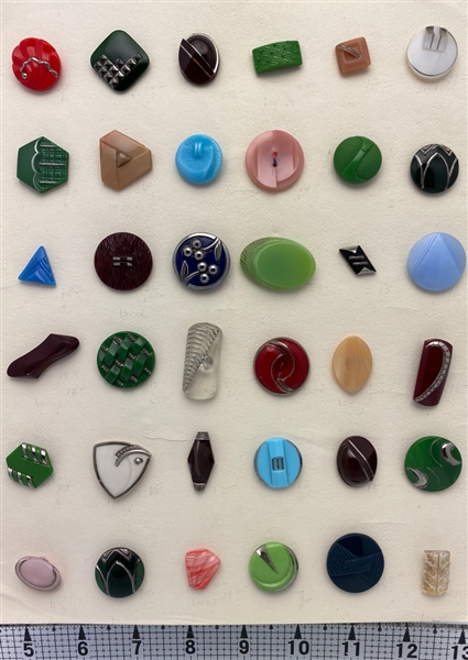 Art Deco Glass Buttons