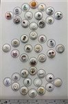 White Glass Buttons