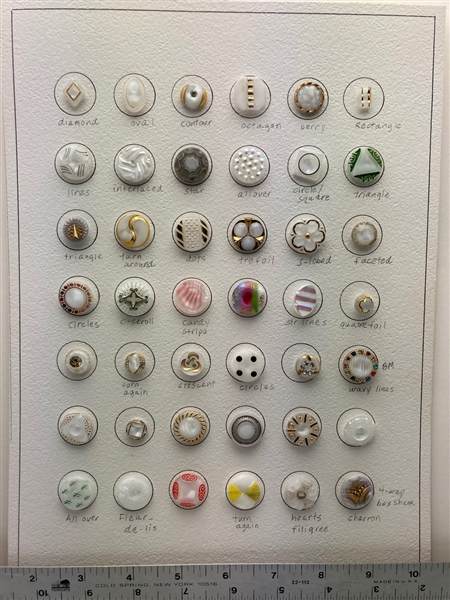White Moonglow Buttons