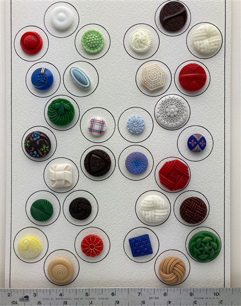 Imitation Fabric Glass Buttons