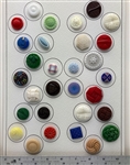 Imitation Fabric Glass Buttons
