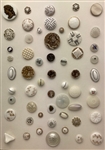 Old White Glass Buttons