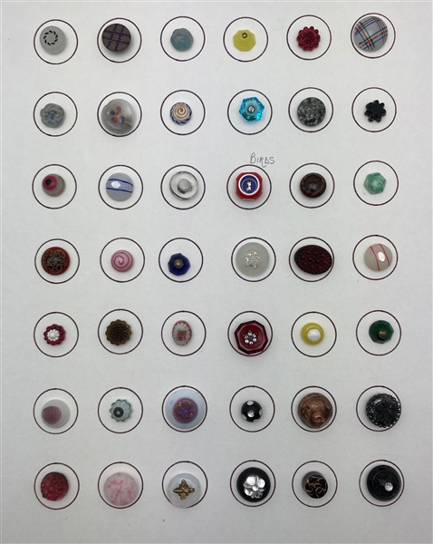Small Old Glass Buttons