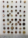 Brown & Caramel Glass Buttons