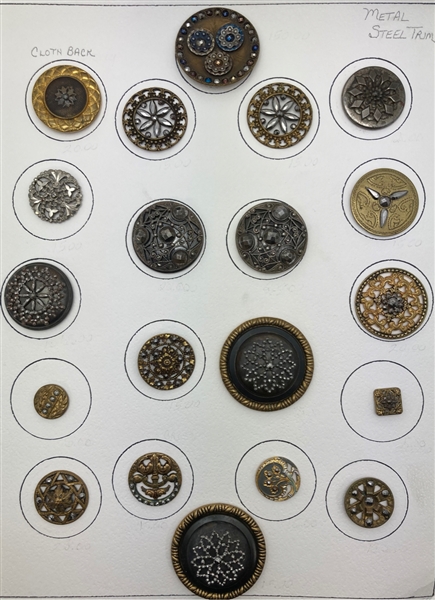 Cut Steel Trim Buttons
