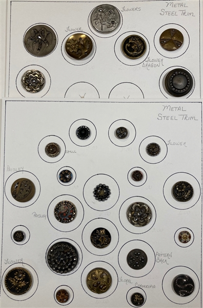 Cut Steel Trim Buttons