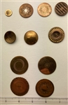 Mostly Early Copper Buttons