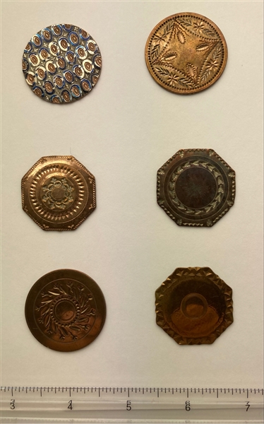 Large Early Copper Buttons