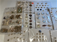 9 Cards of Shell Buttons