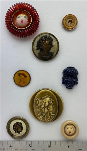 Celluloid Head Buttons