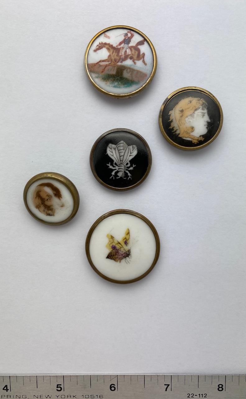 Lot Detail - Porcelain in Metal Buttons