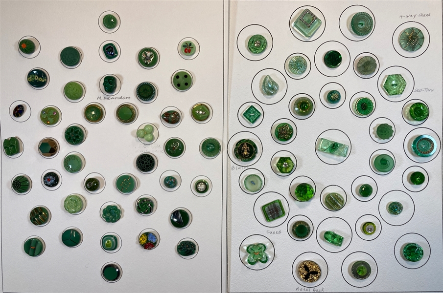 Green Glass Buttons