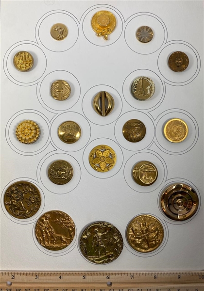 Yellow Metal Buttons