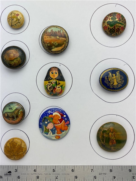 Pictorial Wood Buttons