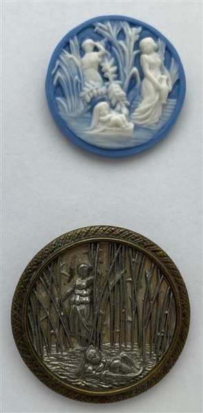 "Moses in the Bullrushes" Buttons