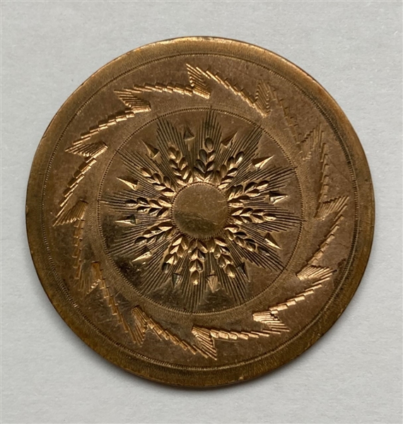 Detailed Colonial Copper Button