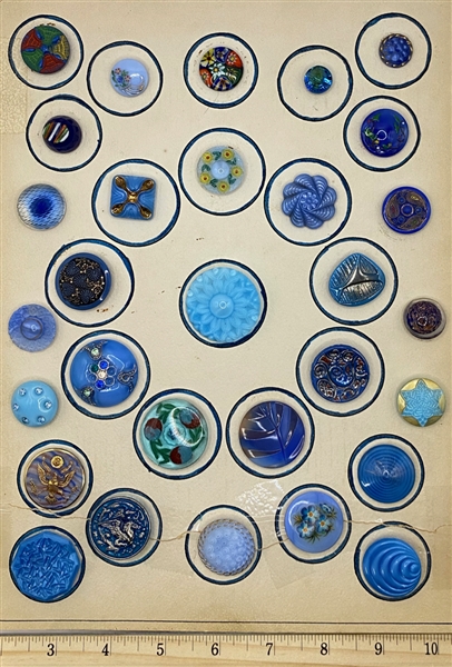 Blue Glass Buttons