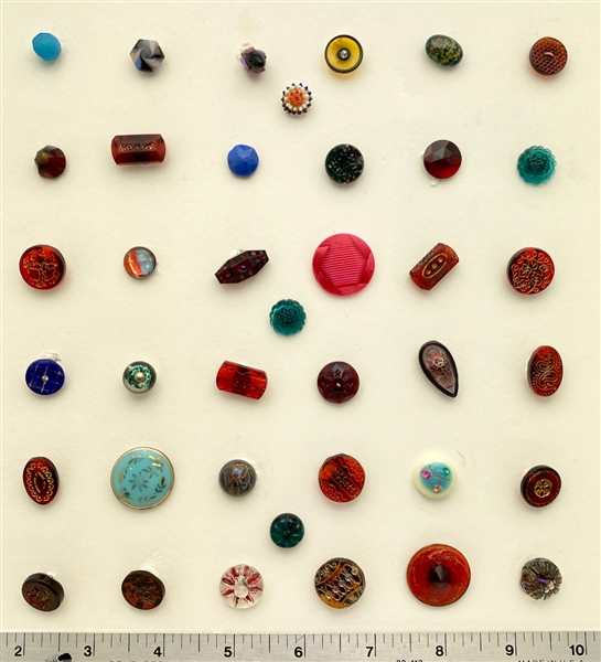 Colorful Old Glass Buttons