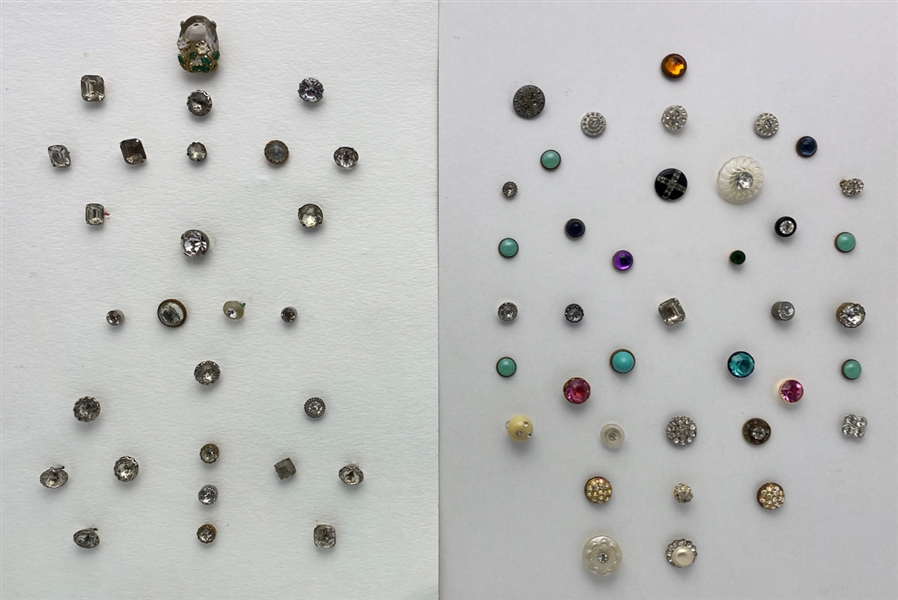 Glass & Glass in Metal Buttons