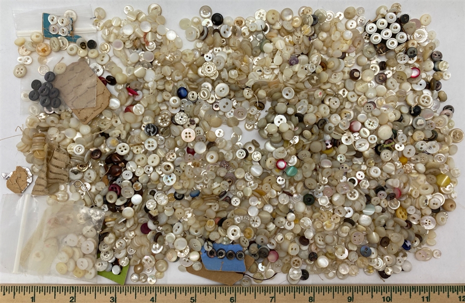 Jar of Tiny Pearl Buttons