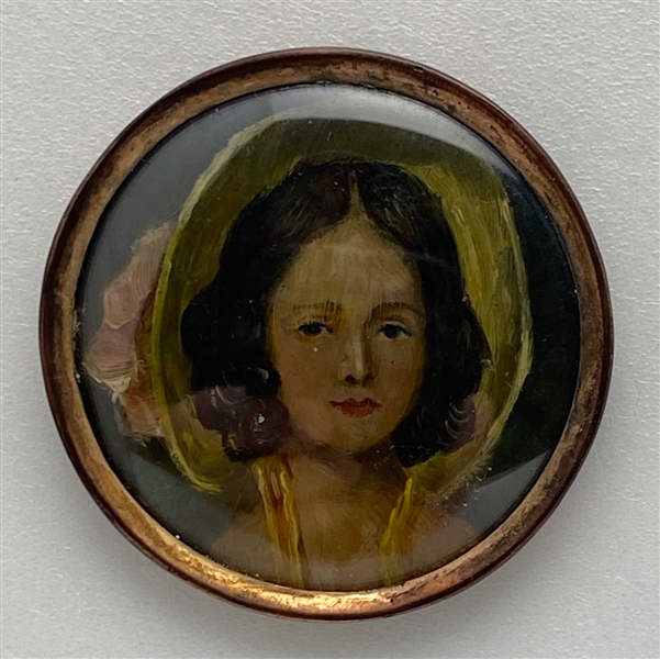 18th Century Portrait Button