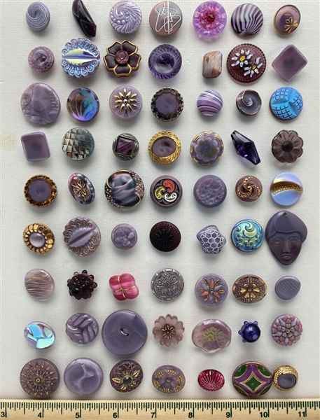 Purple Glass Buttons
