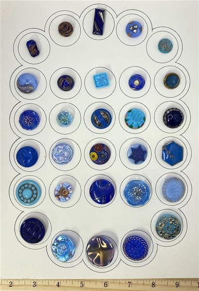 Blue Glass Buttons