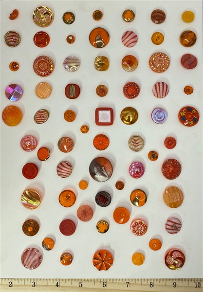 Orange Glass Buttons