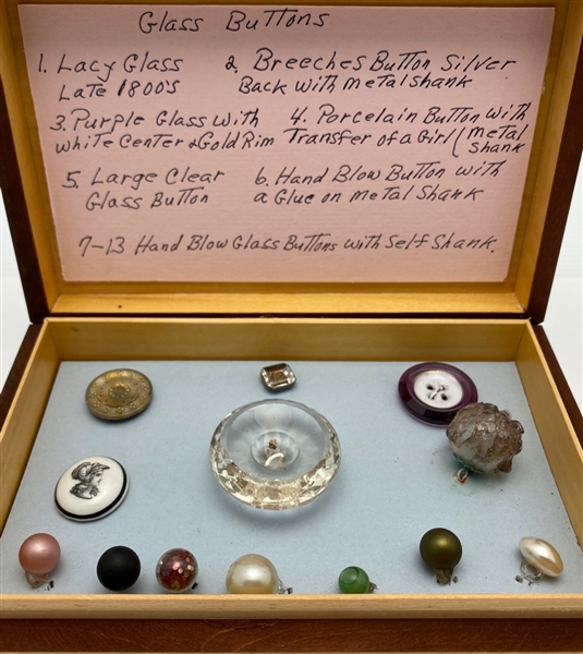 Box of Glass Buttons