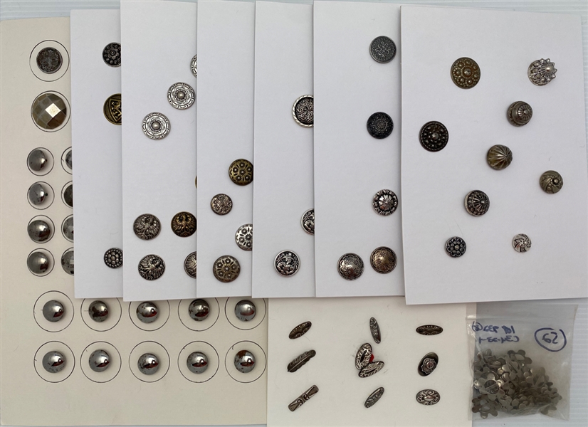 White Metal Buttons