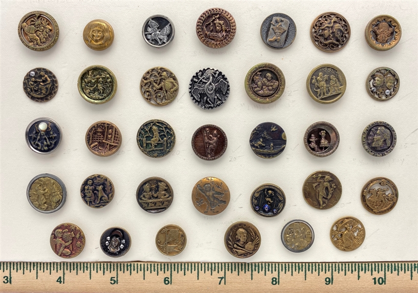 Small Metal Picture Buttons