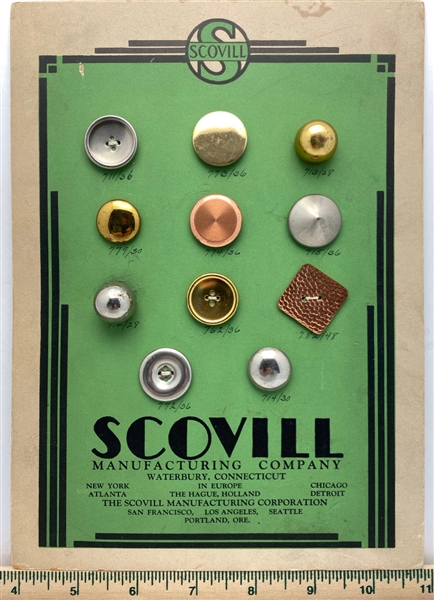 Scovill Sample Card