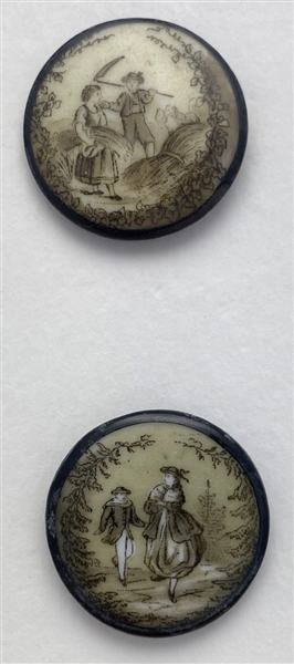 Monochrome Images on Porcelain Buttons