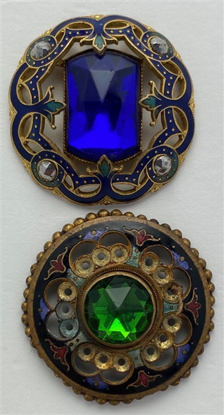 Glass in Metal Buttons