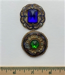 Glass in Metal Buttons