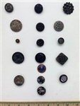 Black Glass Buttons