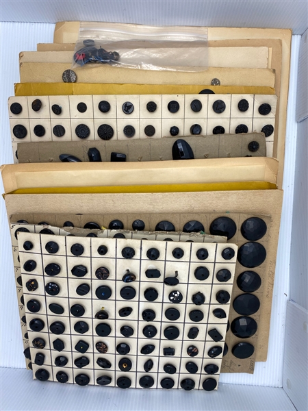 Black Glass Buttons
