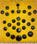 Black Glass Buttons