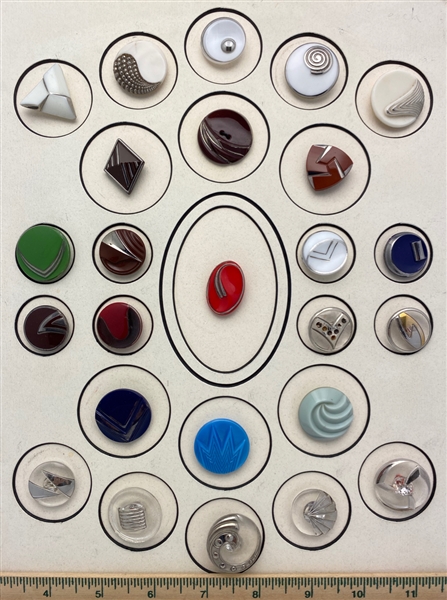 Art Deco Glass Buttons