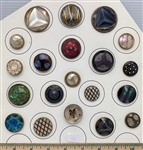 Glass in Metal Buttons